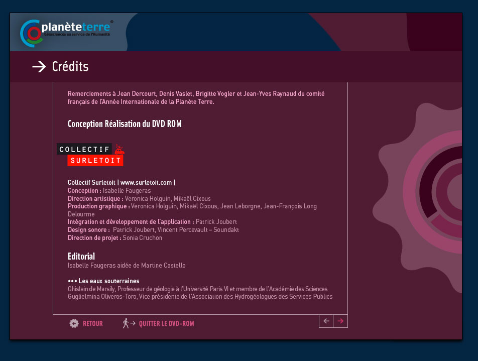 PlanÃ¨te Terre - CrÃ©dits